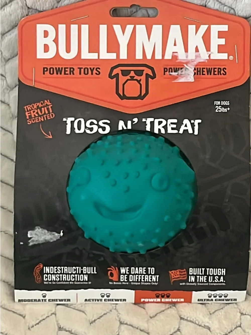 Toss N' Treat Teal Dog Toy — Durable Chew & Toss